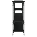 vidaXL Table console noir 160x29x80 cm bois d'ingénierie