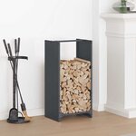 vidaXL Portant de bois chauffage anthracite 40x30x80 cm