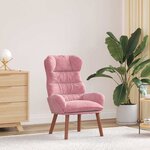 vidaXL Fauteuil relaxant Rose 69 x 74 x 93 cm Velours