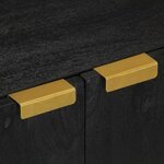 vidaXL Buffet noir 60x33x75 cm bois d'ingénierie