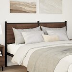 vidaXL Tête de lit chêne marron 135 cm bois d'ingénierie et acier