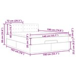 vidaXL Lit ottoman avec matelas noir 140x190 cm tissu