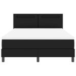 vidaXL Cadre de Lit avec Matelas Noir 140 x 190 cm Faux cuir