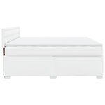 vidaXL Sommier à lattes de lit avec matelas Blanc 180x200cm Similicuir