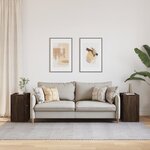 vidaXL Tables d'appoint 2 Pièces chêne marron 50x30x50 cm bois ingénierie