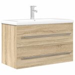 vidaXL Ensemble de meubles de salle de bain 2 Pièces chêne sonoma