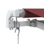 vidaXL Auvent manuel rétractable avec LED bordeaux 450x300 cm
