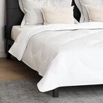 vidaXL Couette Autre avec oreiller 3 Pièces Blanc 260 x 220 cm Microfibre