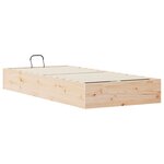 vidaXL Cadre de lit ottoman avec rangement Naturel 90 x 190 cm