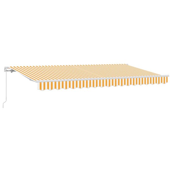 vidaXL Auvent Rétractable Jaune et blanc 400 x 200 cm