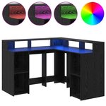 vidaXL Bureau Chêne noir 130 x 130 x 91 cm Bois d'ingénierie