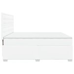 vidaXL Sommier à lattes de lit avec matelas Blanc 200x200cm Similicuir
