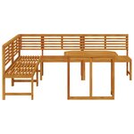vidaXL Ensemble de dining de jardin en bois d'acacia 4 pièces