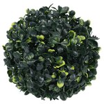 vidaXL Boules de buis artificielles avec lumières LED 4 Pièces vert 12 cm