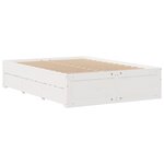 vidaXL Lit bibliothèque sans matelas blanc 140x190 cm bois pin massif