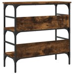 vidaXL Table console chêne fumé 75x32x75 cm bois d'ingénierie