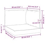 vidaXL Coussins de palette lot de 3 bleu tissu oxford