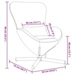 vidaXL Fauteuil œuf Gris clair 63 x 73 x 90 cm tissu