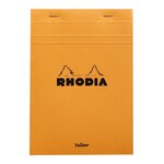 Bloc-Notes Agrafé N°16 Orange - A5 14,8x21  - Petits Carreaux - 80 Feuilles Détachables