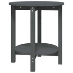 vidaXL Table basse Gris Ø 55x60 cm Bois massif de pin