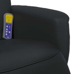 vidaXL Fauteuil inclinable de massage repose-pieds noir similicuir