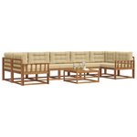 vidaXL Ensemble de canapés d'extérieur 8 Pièces Naturel et Beige