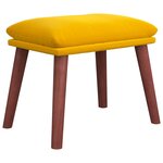 vidaXL Repose-pied Jaune moutarde 45x29 5x35 cm Velours