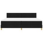 vidaXL Lit à ressorts avec matelas Noir 200 x 200 cm tissu