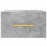 vidaXL Table de chevet murale gris béton 35x35x20 cm