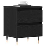 vidaXL Cabinet de chevet Chêne noir 40 x 35 x 50 cm Bois d'ingénierie