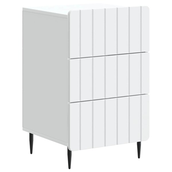 vidaXL Cabinet de chevet Blanc 43 x 41 x 68 cm Bois d'ingénierie