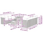 vidaXL Ensemble de canapé de jardin 11 Pièces Gris polyrotin