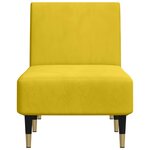 vidaXL Chaise longue jaune velours