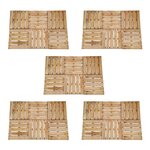 vidaXL Dalles de terrasse 30 Pièces 50x50 cm Bois Marron