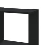 vidaXL Bibliothèque d'angle à 3 niveaux noir bois d'ingénierie