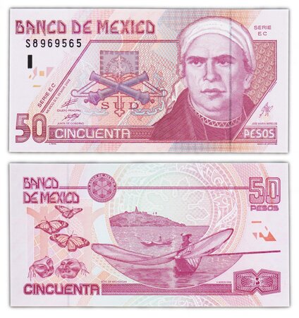 Billet de collection 50 pesos 2002 mexique - neuf - p117b