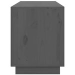 vidaXL Meuble TV Gris 176x37x47 5 cm Bois de pin massif