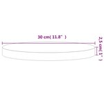 vidaXL Dessus de table Ø30x2 5 cm rond bois massif de hêtre