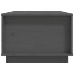 vidaXL Table basse Gris 100x50x35 cm Bois massif de pin