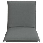 vidaXL Fauteuil de sol ajustable Gris foncé Tissu