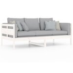 vidaXL Lit de jour Blanc Bois massif de pin 90x190 cm