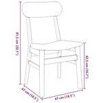 vidaXL Chaises à manger coussins 2 Pièces blanc bois massif caoutchouc