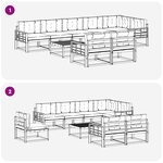 vidaXL Ensemble de canapés d'extérieur 9 Pièces Blanc et anthracite