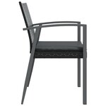 vidaXL Chaises de jardin et coussins lot de 4 noir 56 5x57x83 cm rotin