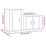 vidaXL Ensemble de meubles TV 2 Pièces Chêne marron Bois d'ingénierie