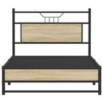 vidaXL Cadre de lit sans matelas chêne sonoma 107x203 cm