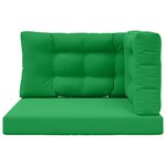 vidaXL Coussin de canapé d'extérieur 3 Pièces Vert Polyester