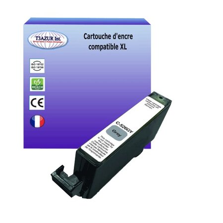 Cartouche compatible avec Canon CLI526 XL Gris - T3AZUR