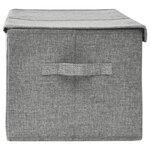 vidaXL Boîte de rangement Tissu 50x30x25 cm Gris
