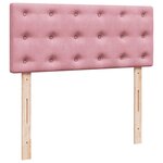 vidaXL Sommier à lattes de lit avec matelas rose 120x190 cm velours